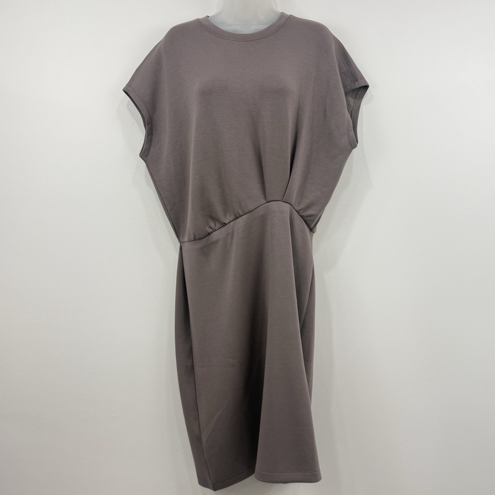 Spanx Air Essentials Faux Tuck Dress L NWT Smoke Luxury Comfort Travel Office